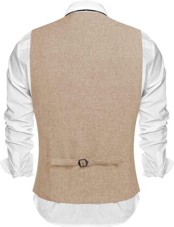 Жилет чоловічий COOFANDY Casual Business, світло-бежевий, Slim Fit (3XL)