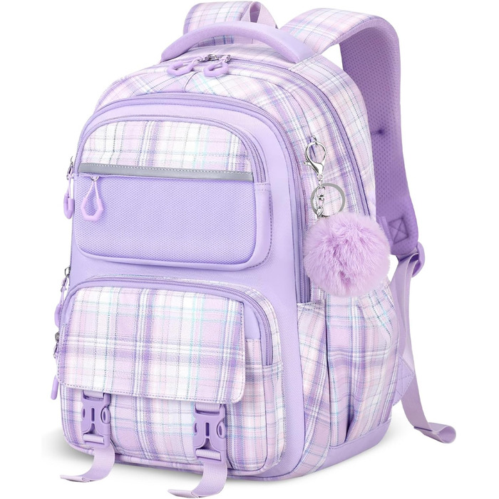 Дитячий рюкзак Tanou для дівчаток, шкільний, ергономічний, великий, модний, в ліловому кольорі