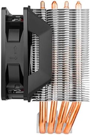 Кулер для CPU Cooler Master H412R з 4 тепловими трубками (180 Вт), 92 мм вентилятор (PWM), сумісний з AMD та Intel