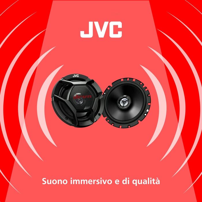 Автомобільні коаксіальні динаміки JVC CS-DR1720 17 см, 2 шт, чорні