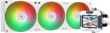 Thermalright FW 360 White ARGB: рідинна система охолодження CPU з 3 вентиляторами PWM, LCD-дисплей 320*240, підтримка AMD/Intel (AM4/AM5/LGA1700/1851)