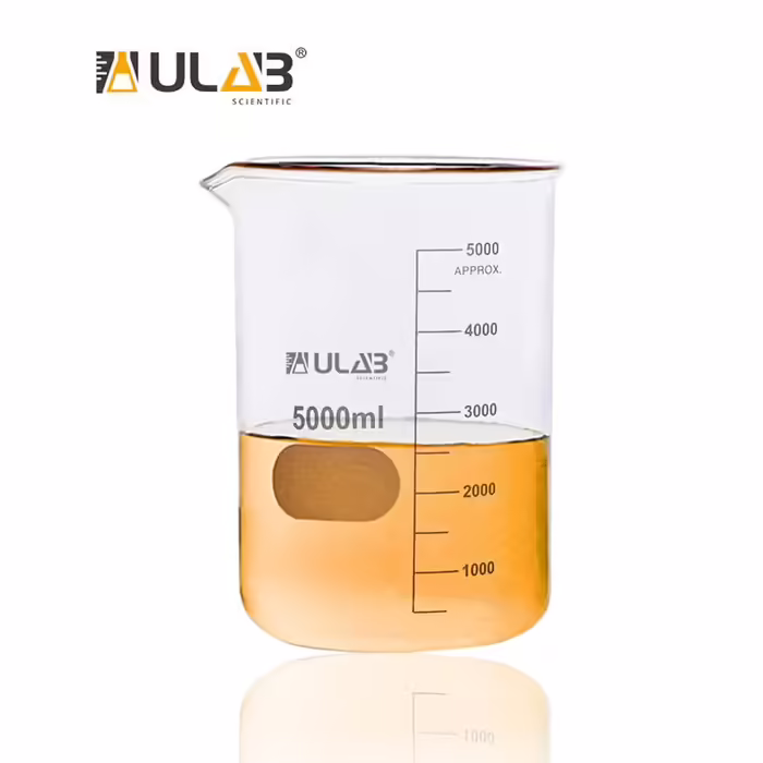 Glas Berker 5000ml, Borosilicate Glass Beaker with Graduations for Laboratory, Kitchen, School UBG1024