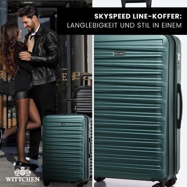 WITTCHEN Skyspeed Line - великий валіза-телескопічний кофр з ABS, 4 колеса, комбінаційний замок, для авіакомпаній Lufthansa/Eurowings/Ryanair/Condor