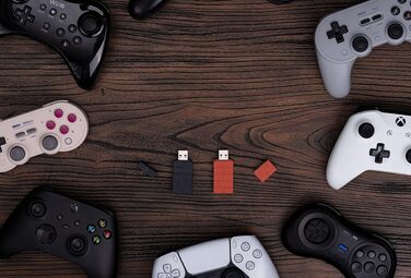 Бездротовий Bluetooth адаптер 8BitDo USB Wireless Adapter 2 для Windows 10, Switch, Android, Raspberry Pi, PS4/PS5, Xbox Series
