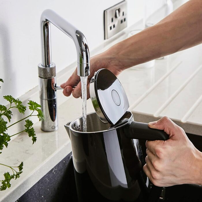 Чайник електричний Swan Alexa WIFI, 1.5L, з регулюванням температури, чорний, бездротовий, LED-touchscreen, підігрів, Cool Touch, ізольована сталева стінка, 1800W, SK14650BLKNEU (uk_Plug)