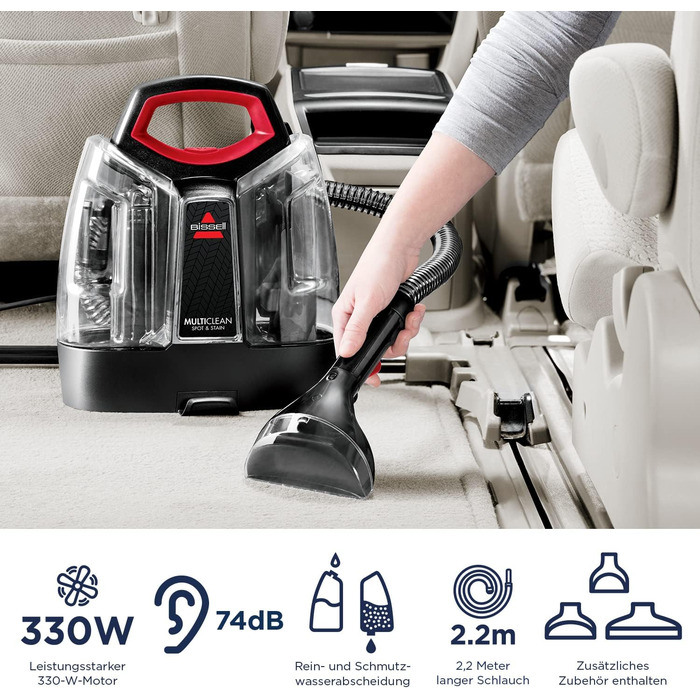 Портативний мийник для килимів, меблів та авто BISSELL MultiClean Spot&Stain 4720 M | З формулою та аксесуарами