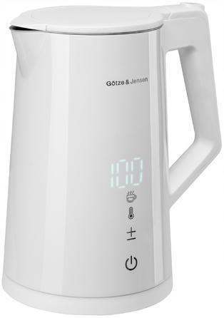 Електричний чайник Götze & Jensen KT955W, 3000 Вт, 1,5 л, білий