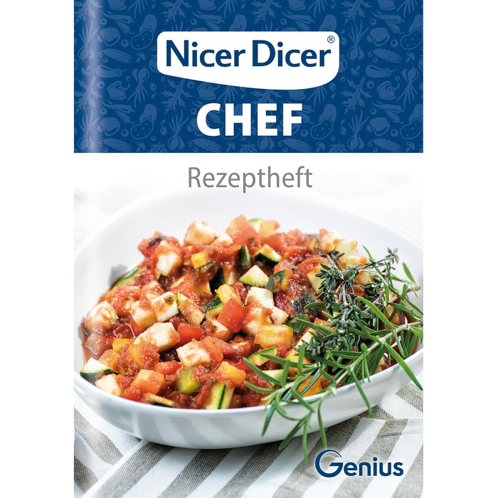 Набір для нарізки овочів Genius Nicer Dicer Chef (15 предметів) з мискою, для нарізки овочів, фруктів, салатів, кубиками, соломкою, з реклами TV