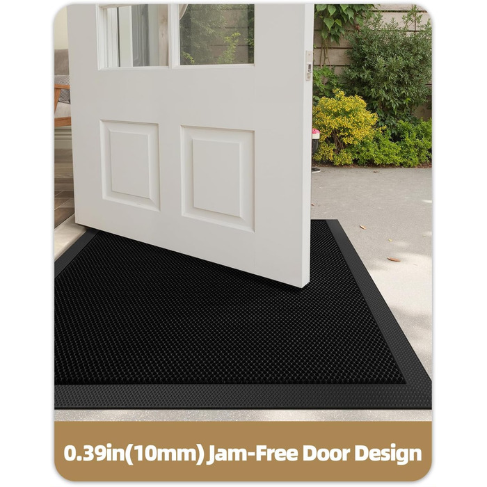 Килимок для дому та вулиці COLOR&GEOMETRY 43x76 см, сірий, антиковзаючий, легко миється