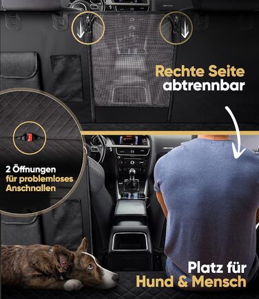 Waterproof & Scratch-Proof Dog Car Seat Cover - Universal Fit with Side Protection & View Window - Dog Back Seat Cover for Auto