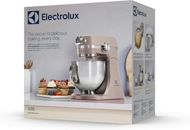 Тістоміс Electrolux EKM5570 з нержавіючої сталі, 1200 Вт, 10 швидкостей, з вінчиком та кришкою, пісочний колір