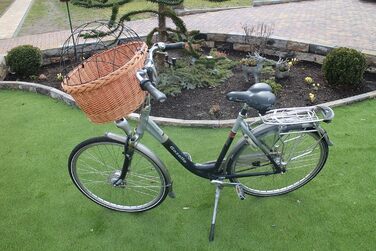 Кошик для собаки на кермо велосипеда з ротангу з металевою сіткою та подушкою XL або XXL. Кошик для собак, велосипедний кошик, кошик для покупок (XL з подушкою) (XXL з подушкою)