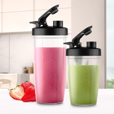 Ufesa BS2500 Nutriboom Single-Cup Mixer, multifunctional nutrient extractor, 900W power, smoothies and shakes, incl. 6 accessories, stainless steel blades, black 900W sports 0.5L-0.8L