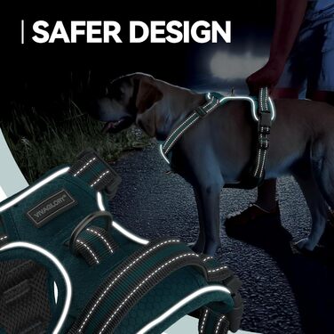 Шлейка для собак VIVAGLORY Easewalk, анти-тягнуча шлейка для тренувань та прогулянок, з ручкою, для цуценят та собак, анти-тягнуча, запобігає вислизанням, XS, (Пір'їстий павич, S: 36-61 см (обхват грудної клітки))