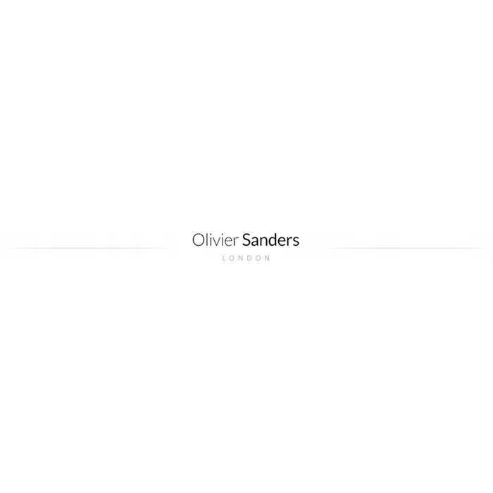 Чоловічий шкіряний браслет Olivier Sanders, чорний, 20 см, титанова вставка з гравіюванням