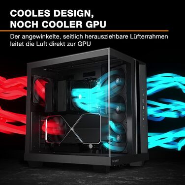 Корпус для ПК be quiet! Light Base 500 Black з повністю прозорими передньою та бічною панелями, Show Case, Dual Chamber Design, 4 вентилятори Pure Wings 3 PWM, без RGB, роз’єми на задній панелі