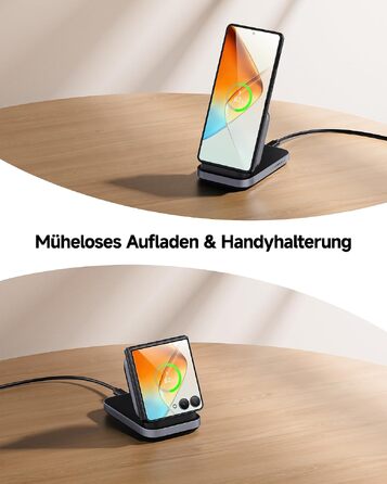 Індукційна зарядна станція SwanScout для Samsung Galaxy Z Flip 6/5/4/3 та Z Fold серії, бездротовий зарядний пристрій
