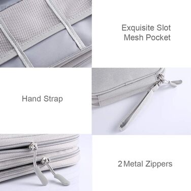 Органайзер для подорожей DDgro, водонепроникний, сірий, розмір S