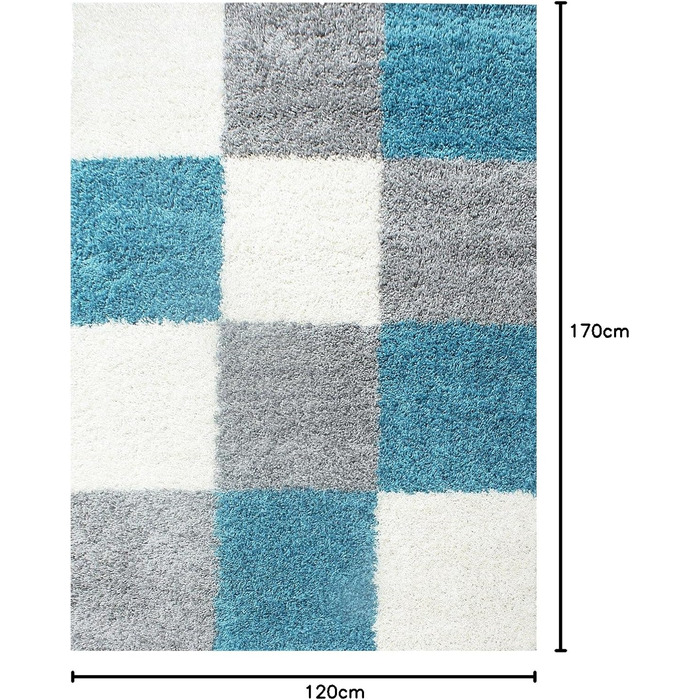 Килим HomebyHome Шэггі 200x300 см для вітальні - м'який, пухнастий, довга стрічка, для спальні, кухні, прихожої, турецький килим