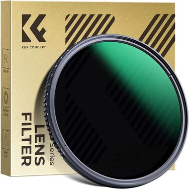 Фільтр ND K&F Concept Nano-D Serie 82mm, змінний (ND8-2000), 3-11 ступенів затемнення