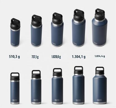 Термофляга YETI Rambler 1Л (1000 мл) з нержавіючої сталі з герметичною кришкою Chug Cap для гарячих та холодних напоїв, колір Charcoal