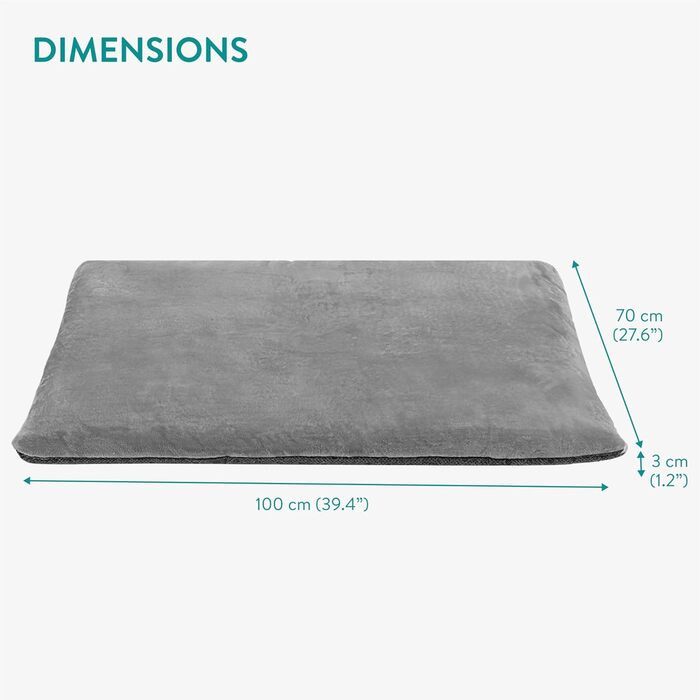 Тепла ковдра для собак та котів Navaris - м'яка термоковдра 100 x 70 см - сіра