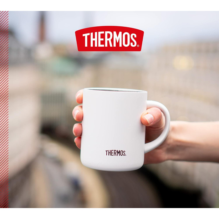 Термос із нержавіючої сталі Longlife Cup 350 мл, чашка-термос з кришкою, для кави та напоїв, зберігає тепло, ідеально для офісу та кемпінгу (Snow White)