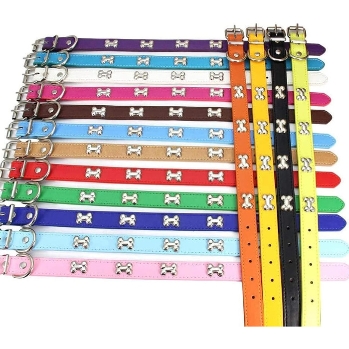 Нашийник для собак з натуральної шкіри та поводок-комбінований набір. Регульований нашийник для цуценят та собак маленьких та середніх порід. Білий, XS, S, M