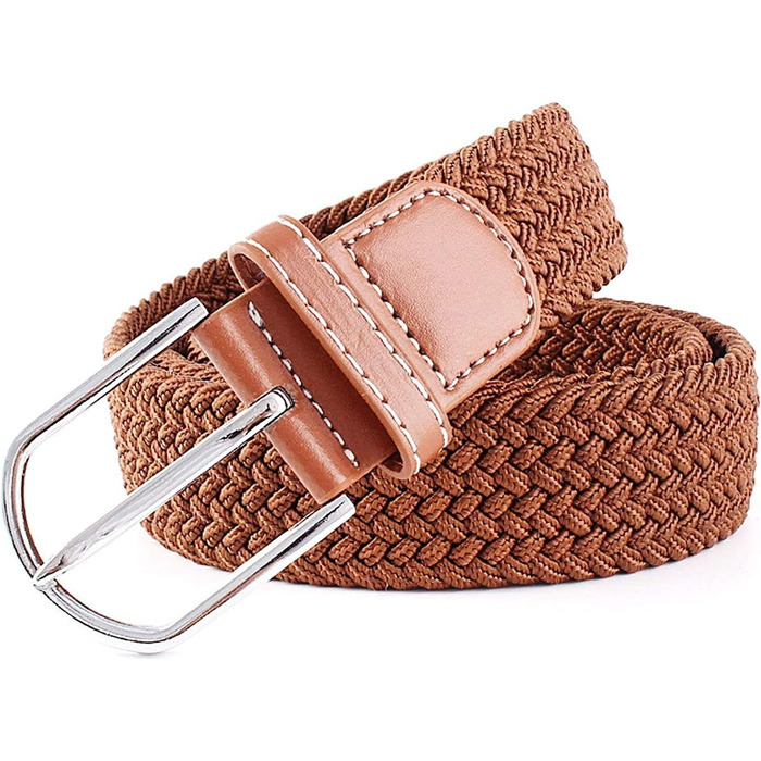 Жіночі еластичні пояси Chalier, 2 шт. в наборі, плетіння, чорний та темно-синій, універсальний розмір. Додаткові кольори: темно-синій та білий (коричневий та темно-синій)