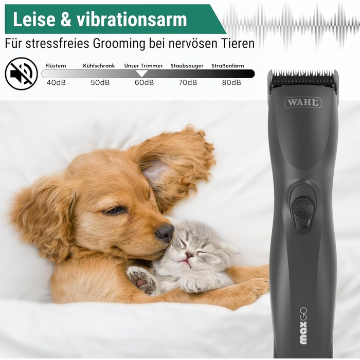 Машинка для стрижки собак та котів Moser Max Go - акумуляторна, з набором гребінок, для довгошерстих порід