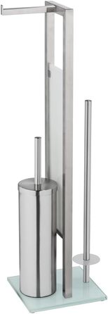 Набір для туалету WENKO Rivalta: настінний, з матової сталі, скло, чорний