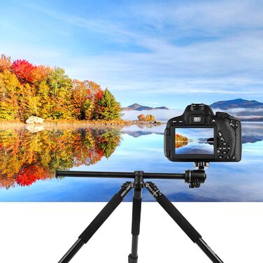 Штатив Andoer 2-в-1 з алюмінію, 200 см, для камери, з кульковою головкою 360°, вантажопідйомність 8 кг, з сумкою для подорожей