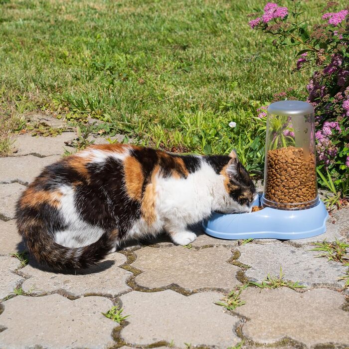 Автоматичний диспенсер для корму та води Ferplast AZIMUT 5500 для великих собак, 5.5 л, білий, з протиковзким дном, 23 x 41 x 37,5 см