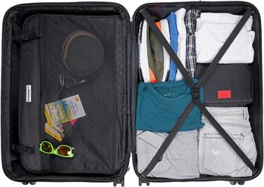 Чемодан ALEX Hartschalen - валіза-тележка, валіза для подорожей, 74 л (Колір осіннього золота, 75 см)