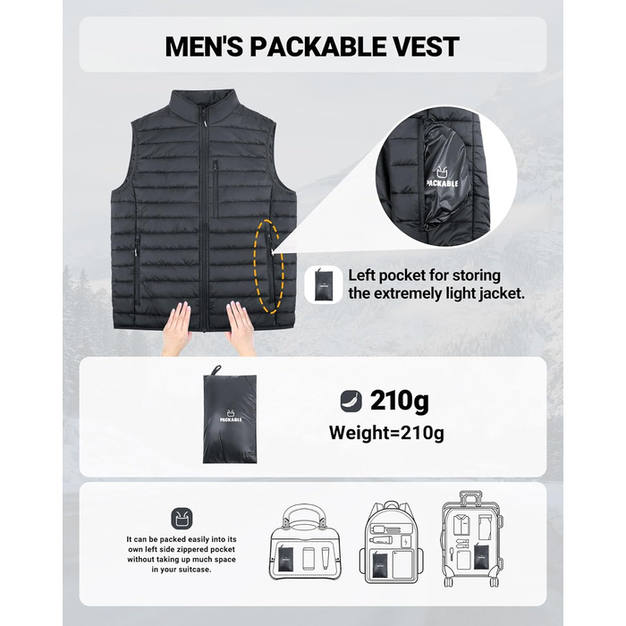 Чоловіча степкова жилетка Outdoor Ventures - Dark Grau, XXL | Легка, для спорту, туризму, гольфу