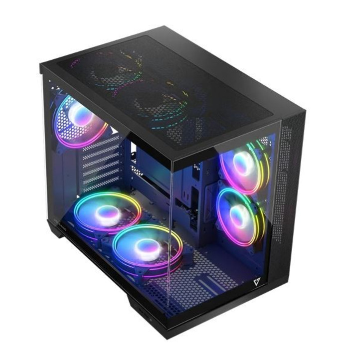 Ігровий корпус для ПК MODECOM VOLCANO PANORAMA ARGB 3F MIDI, сірий