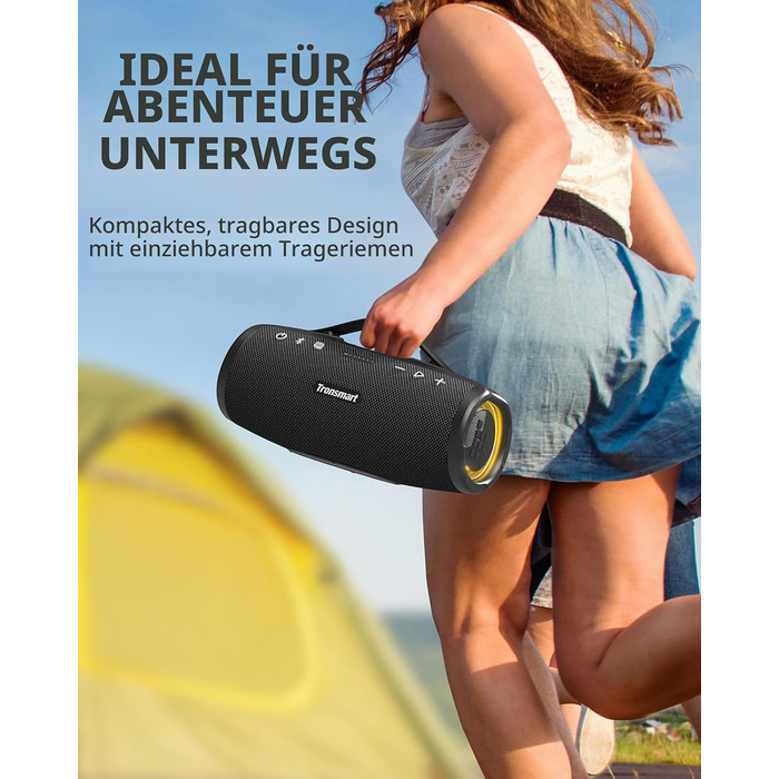 Tronsmart Mirtune S100: Bluetooth колонка водонепроникна IPX7, 20 год, для пляжу та вечірок (Чорна)