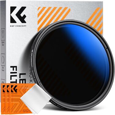 Фільтр K&F CONCEPT 77mm 2-в-1: Black Mist 1/4 та ND2-ND400 з багатошаровим покриттям (Nano-Klear)
