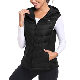 Легка жилетка MoFiz для жінок: безрукавна жилетка з пуху, ідеальна для активного відпочинку, туризму та подорожей. Чорний колір, розмір 3XL