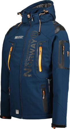 Чоловіча outdoor куртка Geographical Norway Tangata — функціональна вітро- та водонепроникна куртка для активного відпочинку, колір Marine orange, розмір S