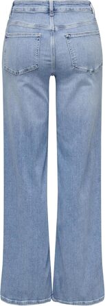 Джинси жіночі Only Madison з широкими штанинами, висока талія, світло-блакитний денім, розмір S/30L