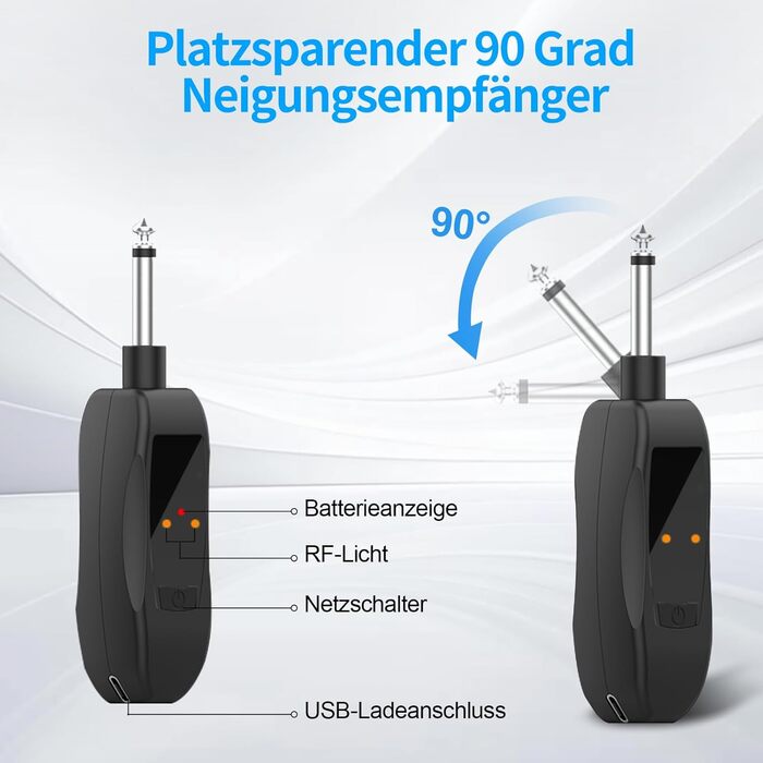 Aveek Караоке Мікрофон Бездротовий Набір, 2.4GHz, 6.35/3.5mm, З Перезаряджаємим Приймачем, Для Караоке, Вечірок, DJ (1 шт.)