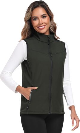 oFiz Softshell жилет Daen: теплий флісовий жилет для туризму та активного відпочинку (зелений, XXL)