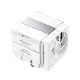 Кулер для процесора Sudokoo SK620 White (AM5): двосекційний повітряний охолоджувач з цифровим дисплеєм, 6 теплотрубками та 2 вентиляторами PWM FDB 120мм, білий