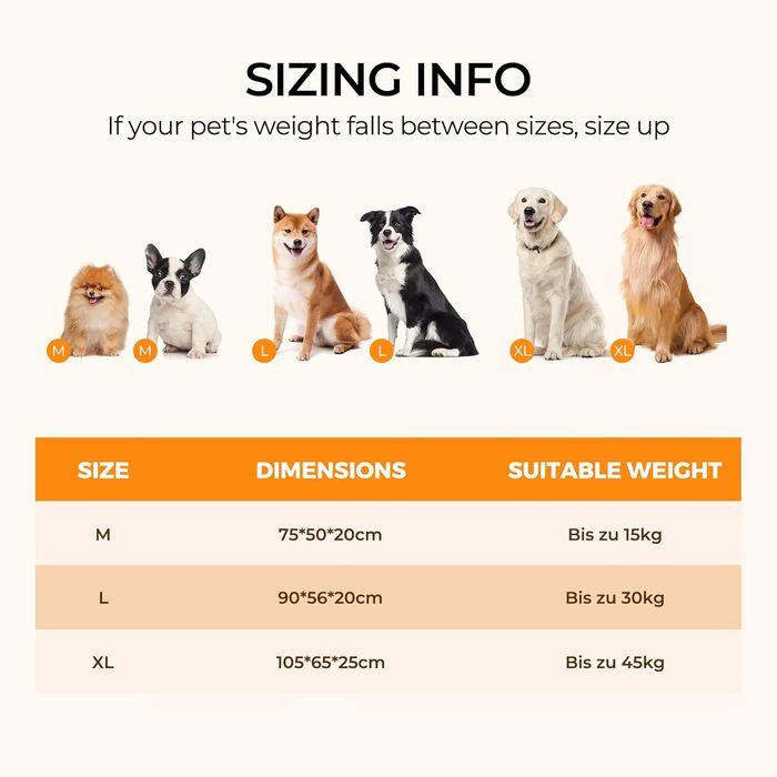 Ортопедичне ліжко для собак Growaystory - зручне собаче ліжко-софа з ефектом пам'яті, 75x50x20 см