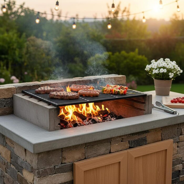 Чугунний Grillrost BBQ-Toro | Масивний, емальований | Аксесуар для гриля (38 x 29 см)