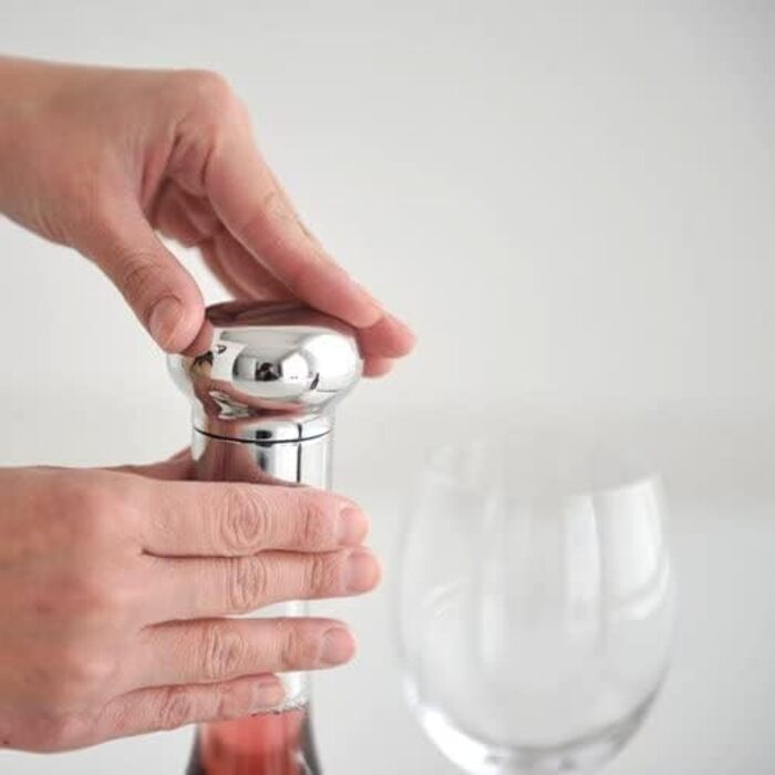 Alessi Noè GIA12 - Hermetic Bottle Stopper Design for Wine and Champagne Bottles, Polished, 10 x 8 x 14 cm