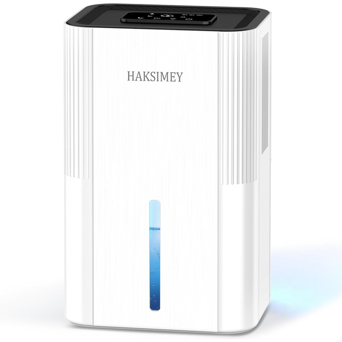 Електричний осушувач повітря 2800 мл | Тихий осушувач для дому з авто-розморожуванням та таймером | Осушувач для підвалу, ванної кімнати | 7-кольорове LED підсвічування з нічним режимом, 500 мл/на добу