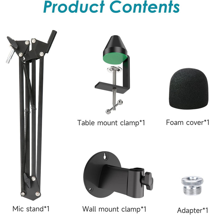 Кріплення для мікрофона YOUSHARES для Razer Seiren Mini та V3 Mini – професійний тримач з вітрозахистом, для геймінгу, стрімінгу та подкастингу (A_2)