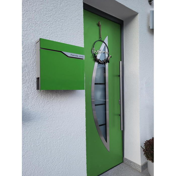 Поштова скринька Metzler антрацит з газетницею та табличкою для імені, RAL 7016, вулична, настінна, металева, стійка до корозії та погодних умов, сучасний дизайн 37x37x10.5 см